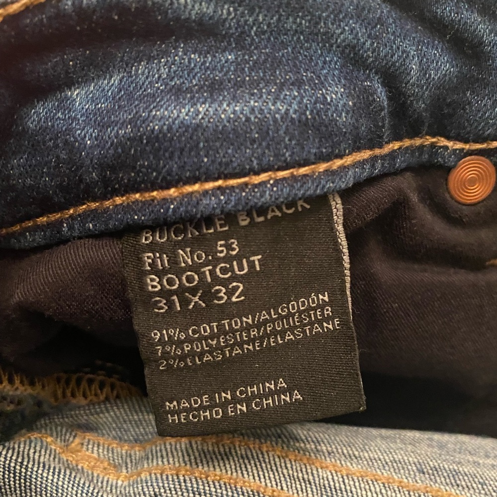 Woman’s Buckle jeans, size 31/32.